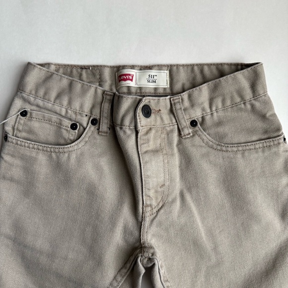 Levi’s Boys 511 Slim Khaki Pants - Size 12 Regular (26Wx26L) (Used) - Picture 2 of 6